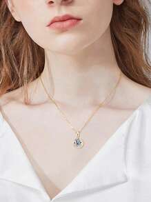 LOVESSOM S925 Sterling Silver Moissanite Pendant Necklace, Bubble Style, Elegant Luxury Women's Diamond Necklace, Jewelry Gift, Suitable For Weddings, Banquets, Christmas, Halloween, Anniversaries, Anniversary Gifts