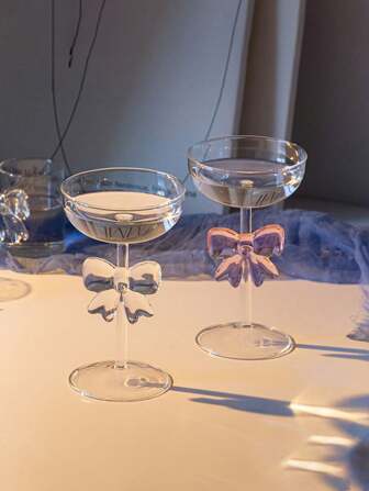 1 件粉色玻璃杯，带 3D 蝴蝶结，适用于热饮或冷饮，多用途威士忌、香槟、红酒杯，高品质家居装饰，节日、生日、派对、咖啡馆配件的理想礼物