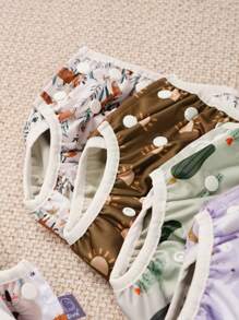 1 件可重复使用的婴儿游泳尿布，可调节尿布，适合 9 个月 - 3 岁的幼儿，适用于游泳课程，女婴、男婴，自然色游泳尿布