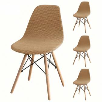 KELUINA 1Piece Eames Jacquard Elastic Chair Covers, Suitable For Kitchen, Home, Bar, Hotel, Party, Banquet, Living Room - Machine Washable And Reusable.