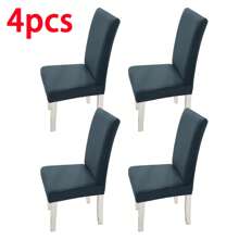 1/2/4/6 piezas Fundas de silla de microfibra de color liso