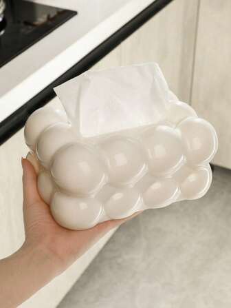 1 ST Söt godisform av plastvävnadslåda, vit molnformad vävnadslåda för vävnadsförvaring, plastförvaringslåda för hem kök Sovrum Vardagsrum Matsal, Heminredningstillbehör, Tissue Boxhållare, Servetthållare, Festivalfamiljssammankomst, Köksmatbordsdekor för hem Kök Sovrum Inredning Matsal, Resepresenter Hemma Kvinnor Inredningsmatsal, Resepresent, Vitgåva, Inredningsmatsal Måste-ha