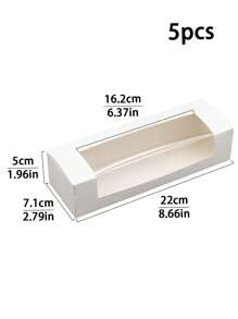 5pcs/10pcs/20pcs Rectangular Window Macaron Boxes, Bread Boxes, Dessert Boxes, Donut Boxes, Chocolate Boxes, Candy Packaging Boxes - Paper - View 19