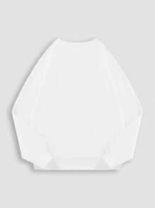 Personalised slogans,men's casual sports jersey, containing cotton, autumn and winter versatile, cold weather clothing, padded soft and comfortable,oversized,unisex, streetwear, layering - 白色 - 查看 3