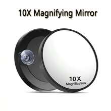 放大镜和镊子套装 - 10X、20X、30X 可选，3.5 英寸圆形带双吸盘，便携式高清镜子，用于眉毛镊子和旅行使用、化妆、便宜、房间装饰、梳妆台、旅行、卧室、化妆配件、镜子、梳妆镜、迷你镜、小镜子、小镜子、手镜