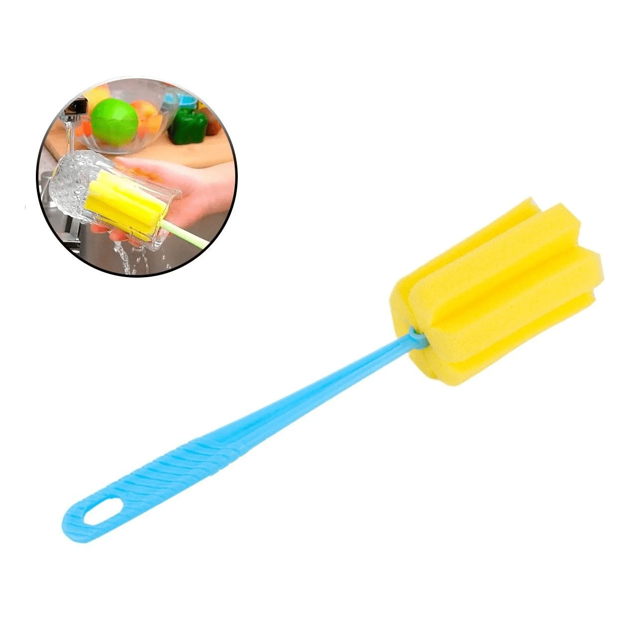Sponge Loofah For Washing, Cleaning, Sanitizing Baby Bottles, Cups, And Bottles - 1 單位 - 查看 1