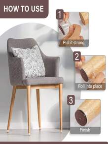 12/24PCS Silicone Chair Leg Floor Protectors, Round Furniture Pads For Hardwood Floors, Furniture Sliders For Chair Legs,Thick Felt Chair Leg Caps Cover,Floors From Scratching And Reduce Noise(Clear)