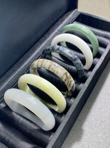 Bestselling Natural Jade Bangle, Fashion Women's Lucky Bracelet, Jewelry Gift For Girlfriend (Natural Jade Surface May Have Mineral Spots And Patterns, Which Is Normal), With Gift Box