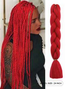1 Piece Jumbo Braid Synthetic Hair 24 Inch Hair Braiding Extensions Braids Box Braid Hair Synthetic Hair To Braid(Over Forty Colors), Ombre Long Synthetic Hair Braid, African Braided Natural Hair Extension, Women's High-Temperature Synthetic Fiber Twisted Crochet Braid, Synthetic Hair Extension 100g - Multicolor - View 17