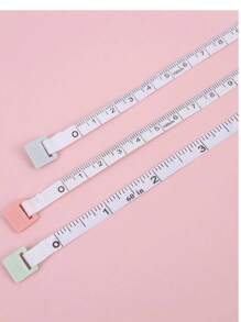 5 piezas Cinta métrica plástica blanca sencilla y redonda, adecuada para uso doméstico - Multicolor - Ver 3