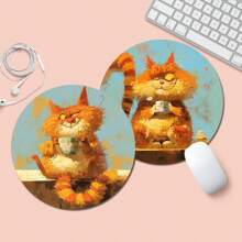 带防滑橡胶底座的可爱鼠标垫，有趣的鼠标垫适用于台式机、无线电脑鼠标、办公室、笔记本电脑、家庭办公室装饰，适合女性和女孩的可爱办公用品礼物 - 彩色 - 查看 2