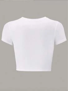 SpiritualJesus Loves YouCrop Round Neck Short - SLeeve T - Shirts, Basic Tees, And Graphic Crop Tops Are Summer Women's Tops.