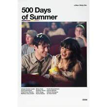 1 幅浪漫电影《和莎莫的 500 天》（2009）电影艺术海报帆布画墙面印刷画客厅家居装饰无画框