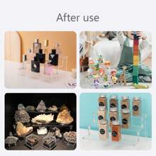 1pc Acrylic Display Rack, Multi-Layer Stepped Display Rack, Home Storage Display Rack For Jewelry, Cosmetics, Cakes, Perfumes, Suitable For Room & Home Decor