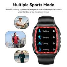 KELEEL Smartwatch para mujeres y hombres con linterna LED, 5,3 - 50M resistente al agua, llamada/respuesta inalámbrica, monitor de frecuencia cardíaca/sueño, modos deportivos múltiples, notificaciones de llamadas y mensajes SMS