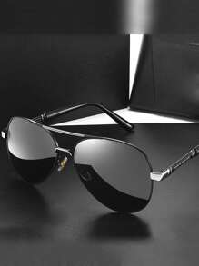 1pc Vintage European & American Style Fashion Glasses, Fashion Men's Glasses, Classic Gentlemanly Appearance, High Quality Horn-Rimmed Glasses, Unisex Driving Fashion Glasses
