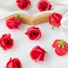 5PCS/10PCS Artificial Silk Rose Head, Rosebud Rose Flowers Bouquets Room Decor Fall Decor Bouquets Fake Plants For Centerpieces For Spring Autumn Decorations Wedding Vase For Home Dining Room Bedroom Decorations, Festival Birthday Party Accessories, Outdoor Garden Decorations Gifts Graduation