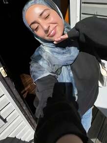 1PC Women Hijab Bohemian Scarf Paisley Pattern Woven Shawl Pashmina, Suitable For Abaya,For Daily And Holiday Wear - Blue - View 2