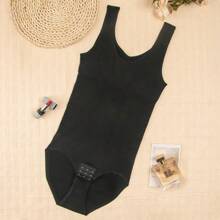 MLeyhoice 一体式无缝紧身衣，塑形瘦身，增强腹部控制。 - 黑色 - 查看 7