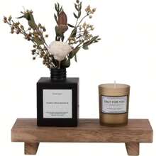 1 Pc Rustic Wooden Bathroom Tray, Farmhouse Decor Countertop Organizer Rack, Soap Dish, Kitchen Accessories, Natural Solid Wood Display Stand