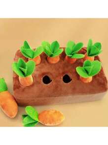 Interactive Plush Carrot Dog Toy, Durable Chew Toy, Promotes Natural Foraging Skills And Mental Stimulation, Suitable For All Dog Breeds - Multicolor - View 11