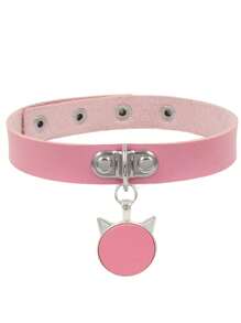 1pc Fashionable Adjustable Choker Necklace, Versatile Neck Chain, Pink Series, Perfect Gift Idea For Valentine's Day, Christmas, Suitable For Daily Wear, Festival, Party, Performance - Multicolor - View 5