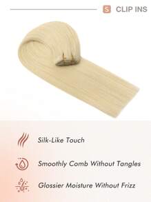 Clip In Hair Extensions Human Hair Invisible Straight Human Hair Extensions Clip Ins Seamless 7 Pcs Clip-In Hair Extensions For Women - S613 - View 3