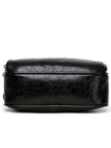 高品质皮革手提包钱包女包奢华设计师单肩斜挎包女士品牌信使包小号托特包 - 黑色 - 查看 7