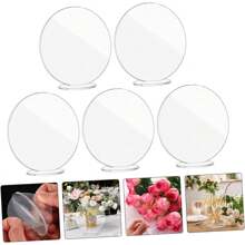 10pcs Blank Seat Sign Wedding Party Decorations Wedding Decorations Wedding Table Number Signs Acrylic Number Signs Emblems Table Decor DIY Blank Signs Wedding Blank Tiles Gifts Birthday Graduation - Transparent - View 4