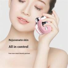 Electric Face Massager Lift Roller Microcurrent Thermal Compression Pulse V Face Lifting Firming Tendering Skin Beauty Devices 300mAh - Pink - View 6