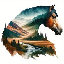1st/2st/3st Fantasy Landscape Horse Patches - Strijkstickers voor T-shirts, sweatshirts, jeans, tassen, kledingaccessoires, maskers, rugzakken, hoeden, kussens - Wasbaar en langdurig - Voor doe-het-zelvers en modeliefhebbers - Perfect voor het personaliseren van kleding en accessoires