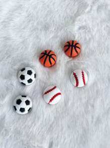 7PCS 3D Sports Ball Shoe Charms Set, Football Shoes Pins, Basketball Shoes Clips, Soccer Ball Shoe Charms For Sandals Clogs, DIY Fashion Sports Themed Shoes Decoration For Son, Grandson, Shoes For Man Spring Decor Charms, Shoes Decor Accessories For Schools, Indoor, Outdoor, Football Events & Father's Day