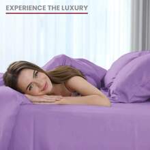 LUX DECOR 4 Pc Solid Color Plain Bed Sheets - Brushed Microfiber Sheet Set With Pillowcases, Deep Pocket Bedding Set For Ultimate Comfort - Lightweight And Breathable Cooling Sheet Set For Everyday Use - Graduation Gifts, Home Decor, Winter Vibes, Back‑To‑School Gift, Christmas Decor, New Year Vibes, Holiday Home Refresh, Cozy Bedroom Essentials, Everyday Comfort, Gift Ideas, Luxury Bedding