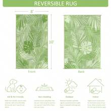 Outdoor Rugs For Patio Waterproof Patio Rugs Portable Picnic Blanket Reversible Mat Lightweight Outdoor Carpet For Balcony Deck Backyard Porch Beach - Green - View 10