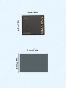 100片/盒 男女通用吸油纸，控油收缩毛孔，清爽面部吸油纸，便携式化妆工具，带镜子和粉扑，适合油性肌肤，亚麻吸油湿巾，居家、办公室、学校、旅行皆宜 - 彩色 - 查看 12