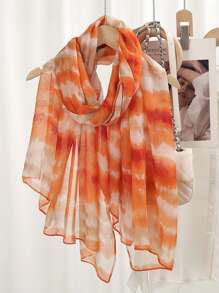 1 pièce Nouveau foulard dégradé balinais d'été pour femmes, foulard musulman fin et élégant pour les cheveux, écharpe longue pour la vie quotidienne, les voyages, la photographie, la protection solaire. Cadeau de festival familial