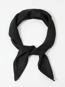 1 pieza Pañuelo cuadrado de mujer de unicolor de seda sintética, accesorio casual de estilo callejero, regalo diario y de vacaciones para diadema, turbante, diadema y banda para el sudor