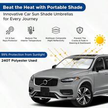 Car Accessories Car Windshield Sun Shade Umbrella, Reflects UV Rays And Protects Dashboard From Sun, Foldable Car Shade Front Windshield, Suitable For Various Vehicle Models SUV, Off-Road Vehicle, Truck, Truck, For (55x31 Inches)