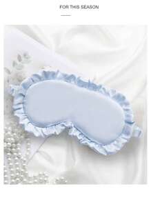 1pc Lace Double-Sided Imitation Silk Eye Mask Sleeping Elastic Eye Mask Shading Does Not Press The Eyes Breathable Lunch Break Dormitory Fresh And Simple Travel Ruffled Eye Mask Shading Breathable Elastic Eye Protection - Multicolor - View 7
