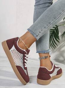 Vrouwen Veelzijdige Casual Mode Outdoor Plus Size Ademende Holle Sportschoenen