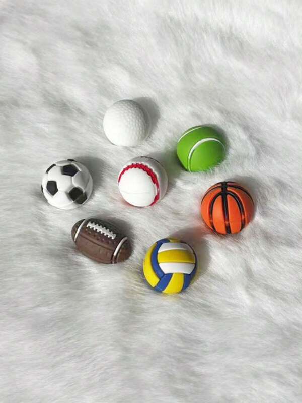 7PCS 3D Sports Ball Shoe Charms Set, Football Shoes Pins, Basketball Shoes Clips, Soccer Ball Shoe Charms For Sandals Clogs, DIY Fashion Sports Themed Shoes Decoration For Son, Grandson, Shoes For Man Spring Dcor Charms, Shoes Decor Accessories For Schools, Indoor, Outdoor, Football Events & Father's Day