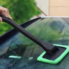 1/7pcsGlass Cleaning Brush, Glass Cleaning Tool, Windshield Cleaning Stick, Automatic Window Cleaner, Reusable Cloth Pad, Suitable For Bathroom Glass, Home Glass, Car Interior, Dirty Car Wash Brush
