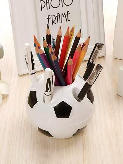 1pc Football Shaped Pen Holder/Toothbrush Holder/Desktop Organizer/Home Decor/Student Gift/Back To School Gift