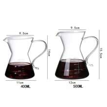 1pc High Borosilicate Glass Manual Drip Coffee Pot, Glass Coffee Maker, Coffee Sharing Pot