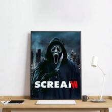 1 pièce Affiche murale sans cadre, S-Crier H-Film d'horreur Crier Affiche Art HD, Coller au mur, Imperméable, Décoration de maison, Salon, Chambre, Bar, Esthétique, Pop, Cadre en option