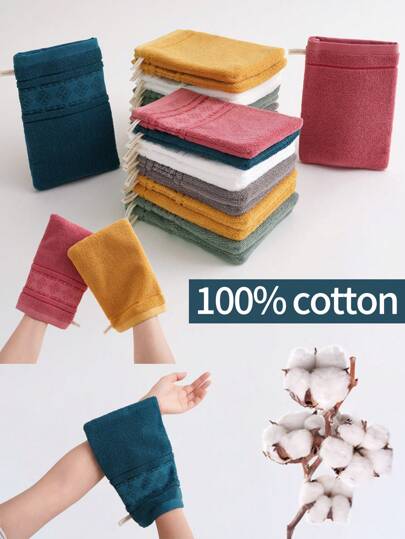 QIBHI 2pcs/8pcs Hanging Bath Gloves , 6.3*9.06in/490gsm Terry Fabric, Absorbent & Soft, Suitable For Bathing, Makeup Remover Gloves, Reusable, Multi-Color Options Home Bathroom Decor Fall Decor Back To School For Beauty Salon Home Bathroom Shower Towels For Beauty Salon, Hotel Sports,Home Essentials, Towel, Skin Care