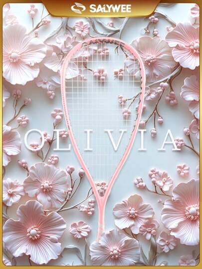  1 pieza Raqueta de squash SALYWEE con bolsa gratis y cuerda de fibra de carbono de 50-55 libras ultraligera, apta para tipos de ataque y defensa tanto para hombres como para mujeres en entrenamiento