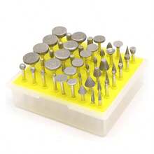 50pcs Diamond Burs Set, Diamond Coated Carving Tools, 1/8" (3mm) For Rotary Tool, Suitable For Polishing Ceramic, Glass, Jewelry, Metal, Stone