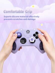 GeekShare Starcraft Silicone Skin Game Controller Grip Cover With 2 Thumb Grips And 2 Stickers - Purple - View 8