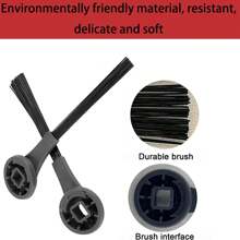 4pcs Shark AI AV2501S,AV2501AE,RV2502AE,RV2520AOUS,AV2510AOUS Robot Vacuum Cleaner Replacement Parts - Black - View 4